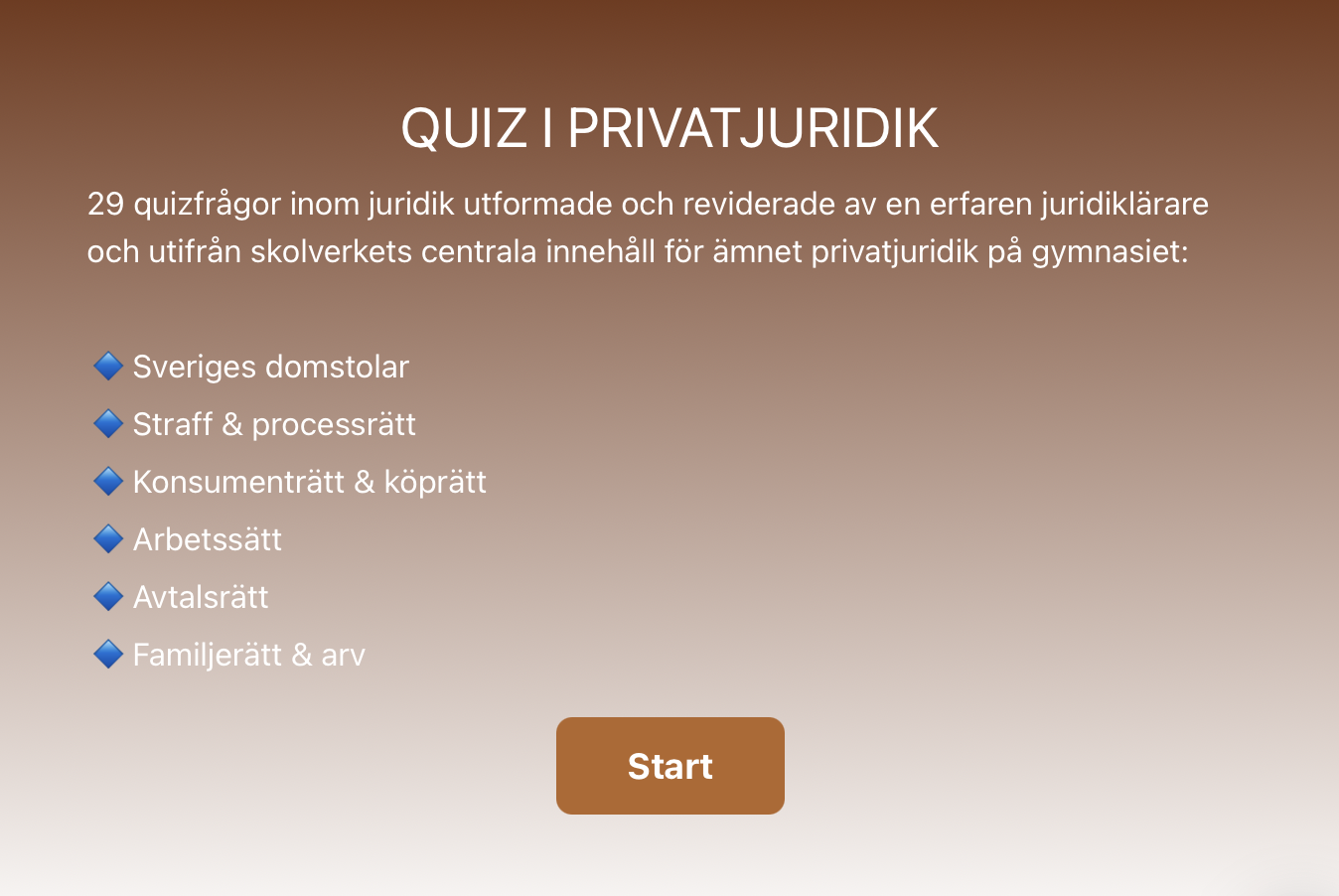 Juridikquiz online
